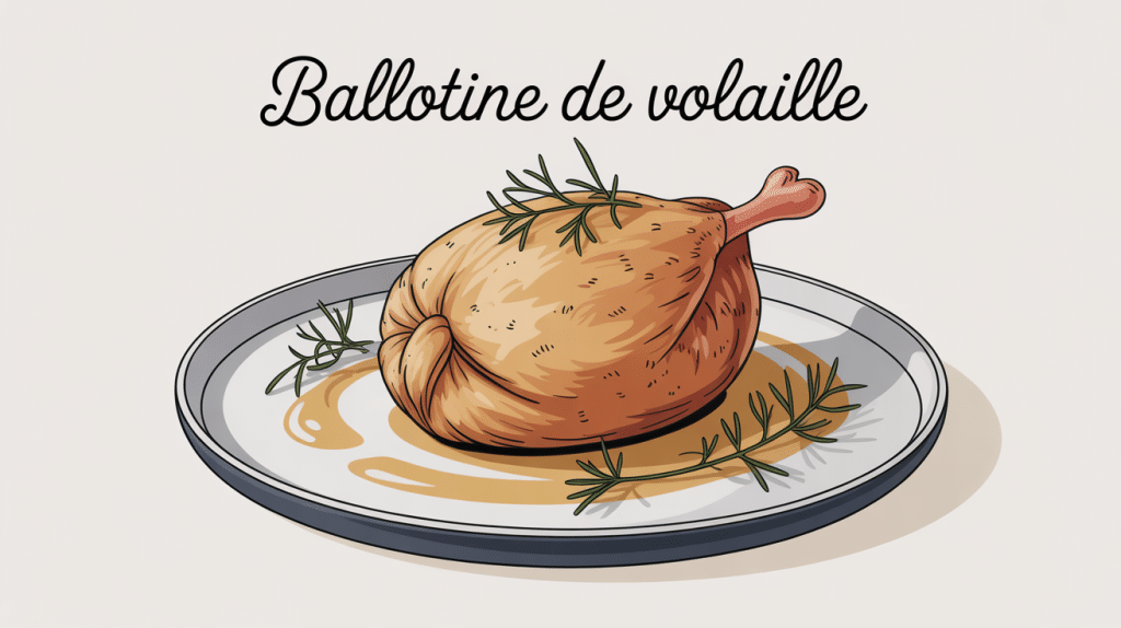 ballotine de volaille sur assiette élégante avec sauce