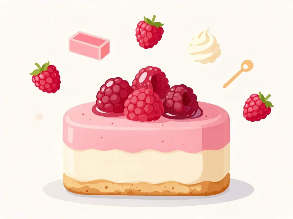 structure bavarois framboise classique en couches