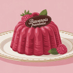 bavarois framboise élégant avec framboises et pistache