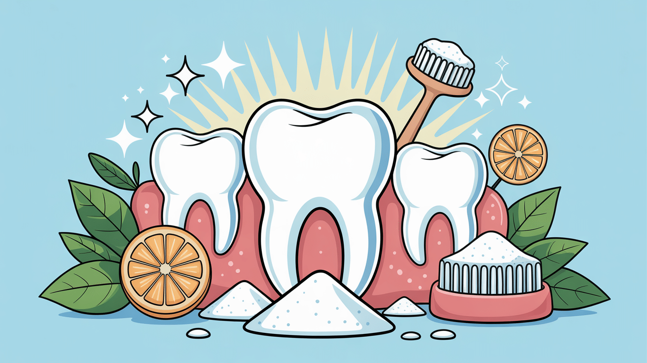 bicarbonate de soude pour les dents illustration vecteur