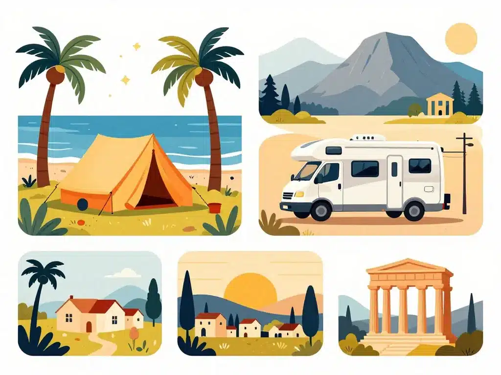 camping en sicile style voyage mer montagne rural