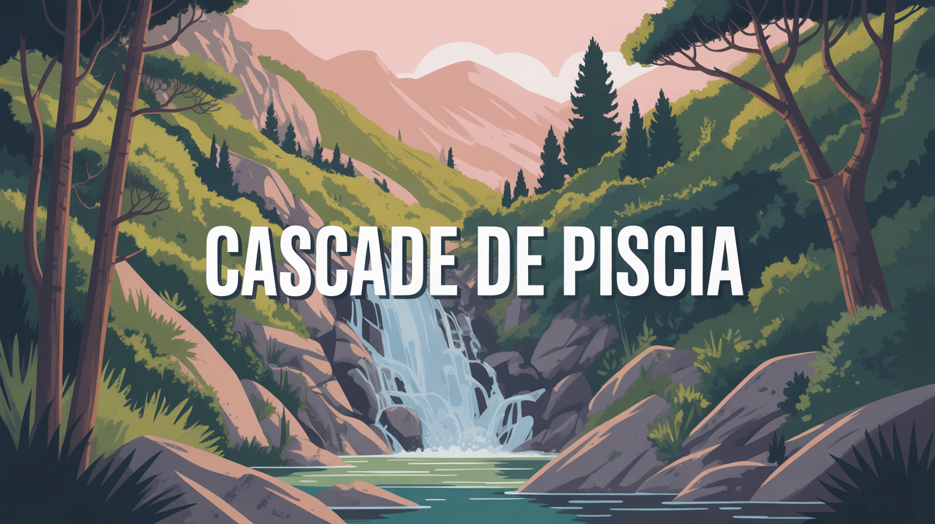 vue globale cascade de piscia corse