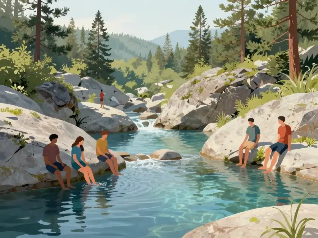 cascade de radule baignade paysage sauvage