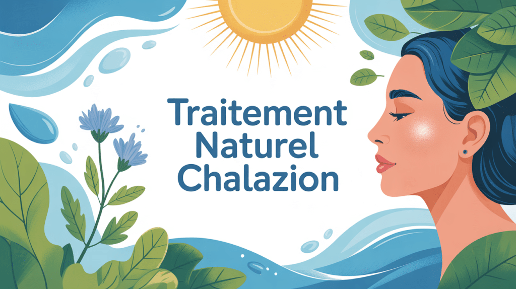 chalazion traitement naturel illustration visage profil zen