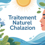 chalazion traitement naturel illustration visage profil zen