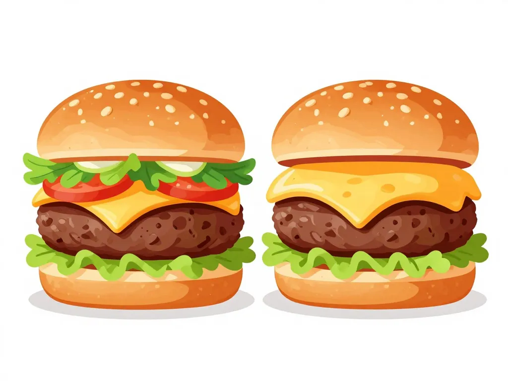 comparatif cheese royal cheeseburger steak fromage