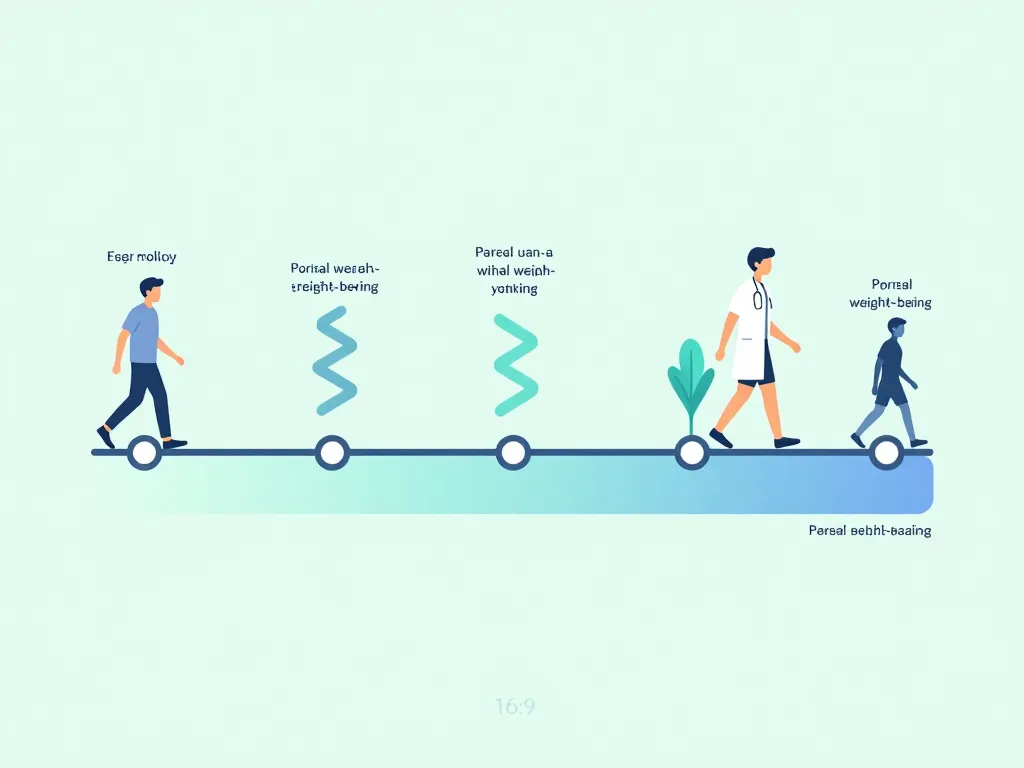 diagramme timeline combien de temps pour marcher apres fracture malleole