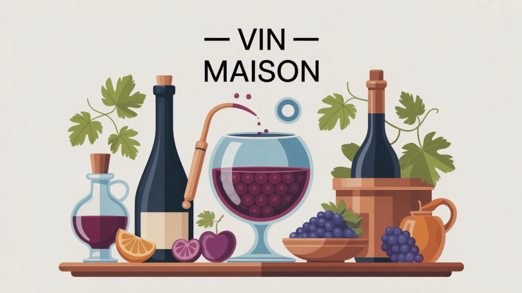 comment faire du vin maison illustration fermentation et outils