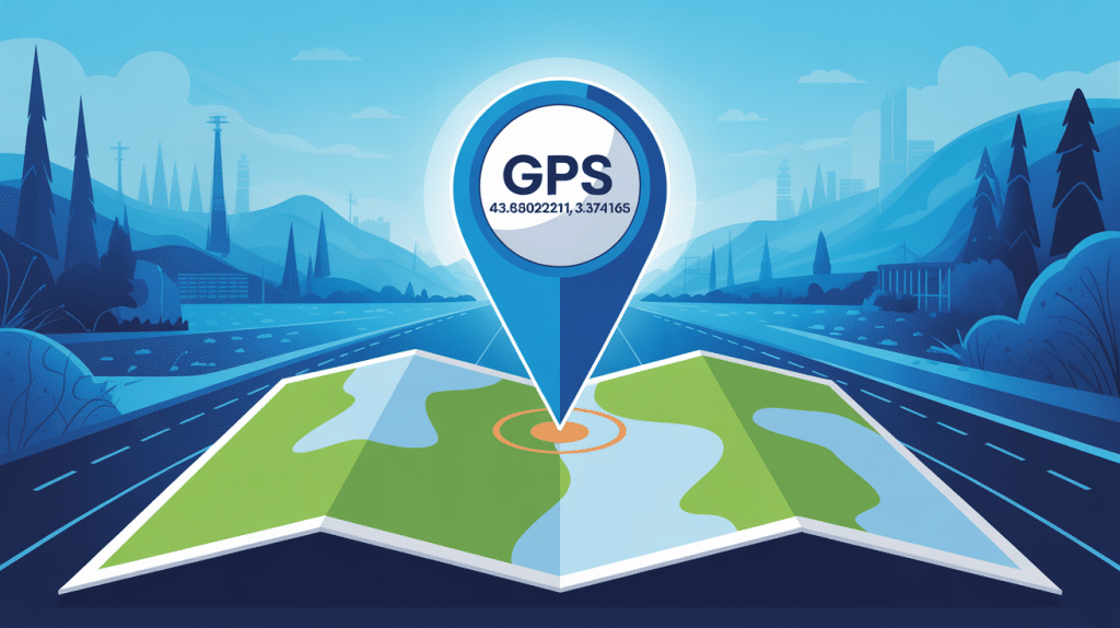 carte GPS avec point latitude 43.6502211 longitude 3.374165