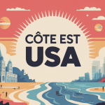 illustration emblématique cote est usa urbain balnéaire