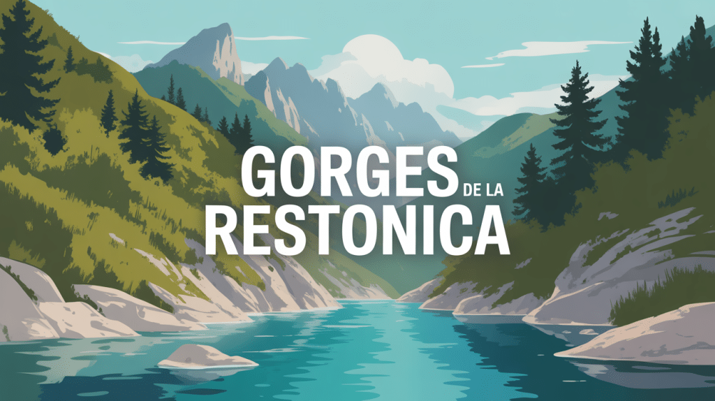 gorges de la restonica - tragone di a restonica illustration panoramique montagne et rivière