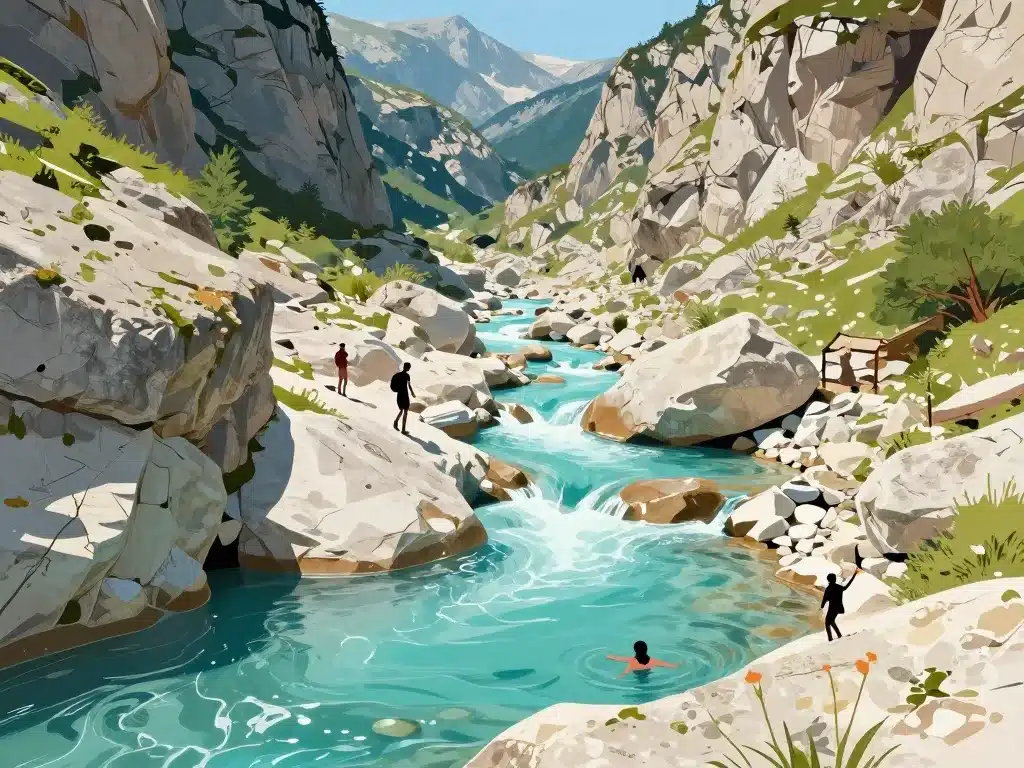 gorges de la restonica - tragone di a restonica paysage rivière et vasques