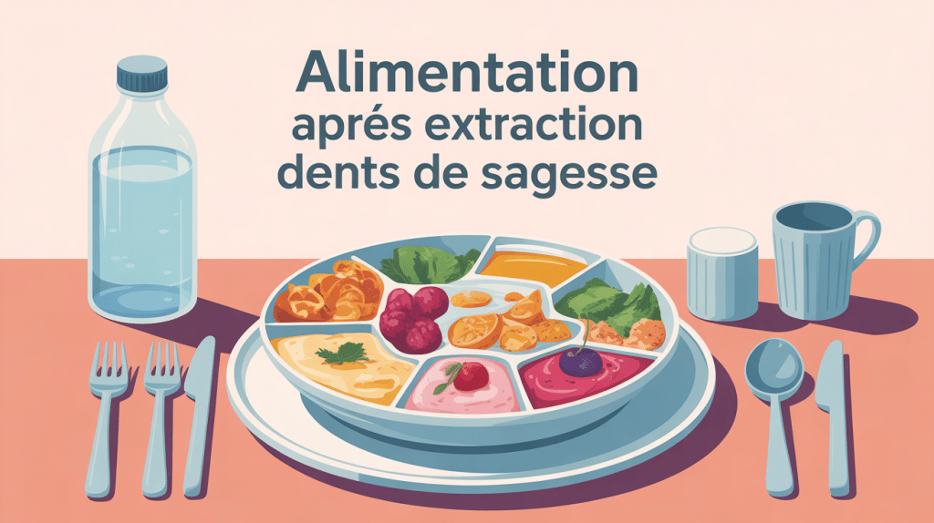 Assiette d'aliments mous pour idée repas après extraction dents sagesse