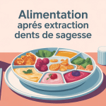 Assiette d'aliments mous pour idée repas après extraction dents sagesse