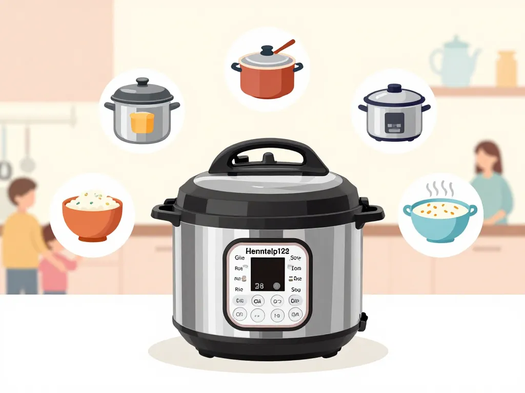 illustration fonctions instant pot cuisine