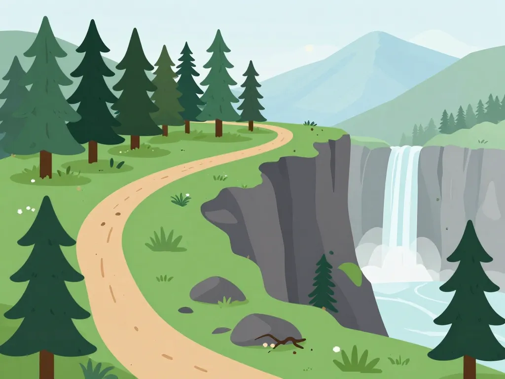 sentier paysage cascade de piscia corse