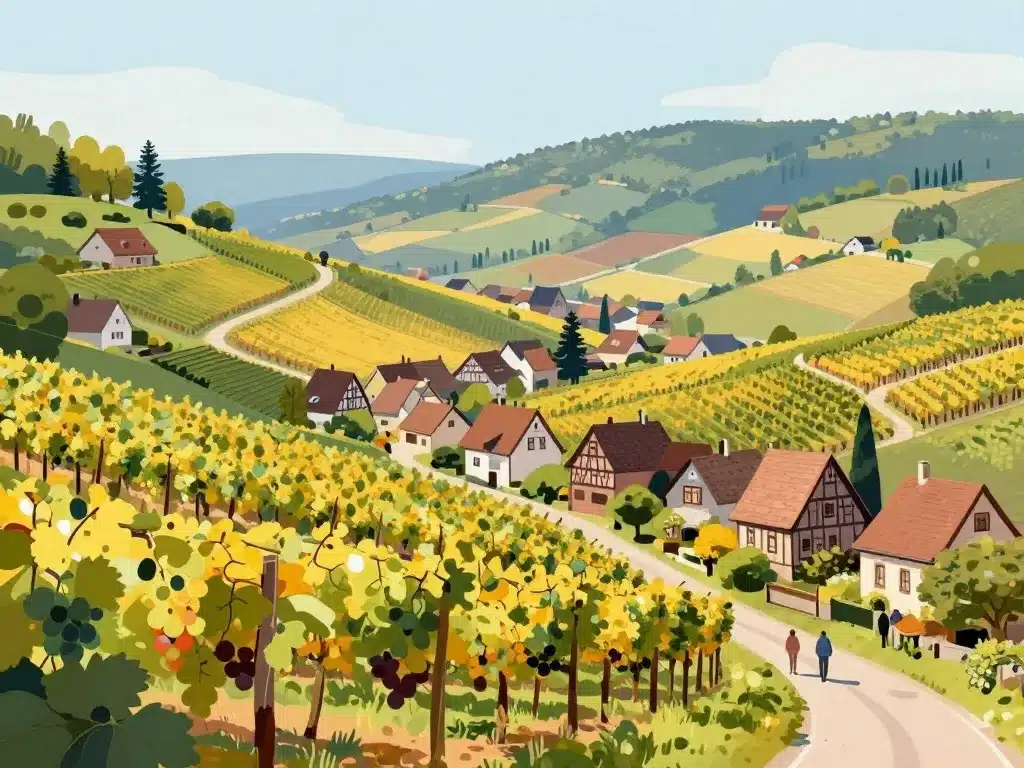 itineraire week end alsace carte villages vignobles