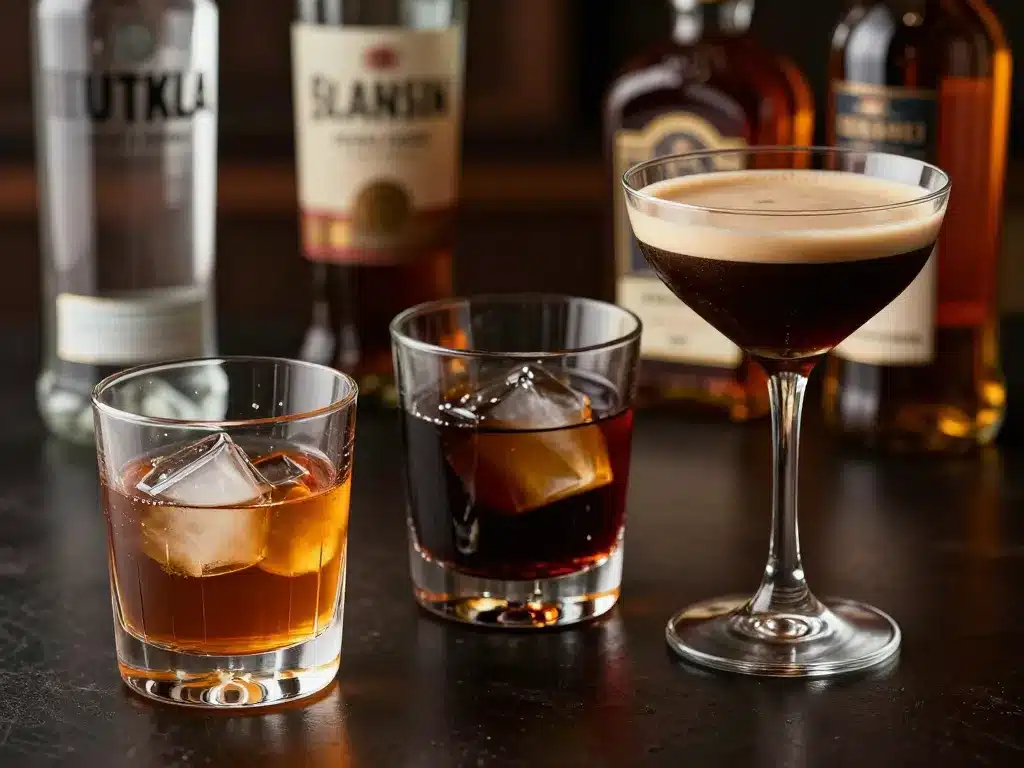 cocktails kahlua and spirits vodka rhum whisky