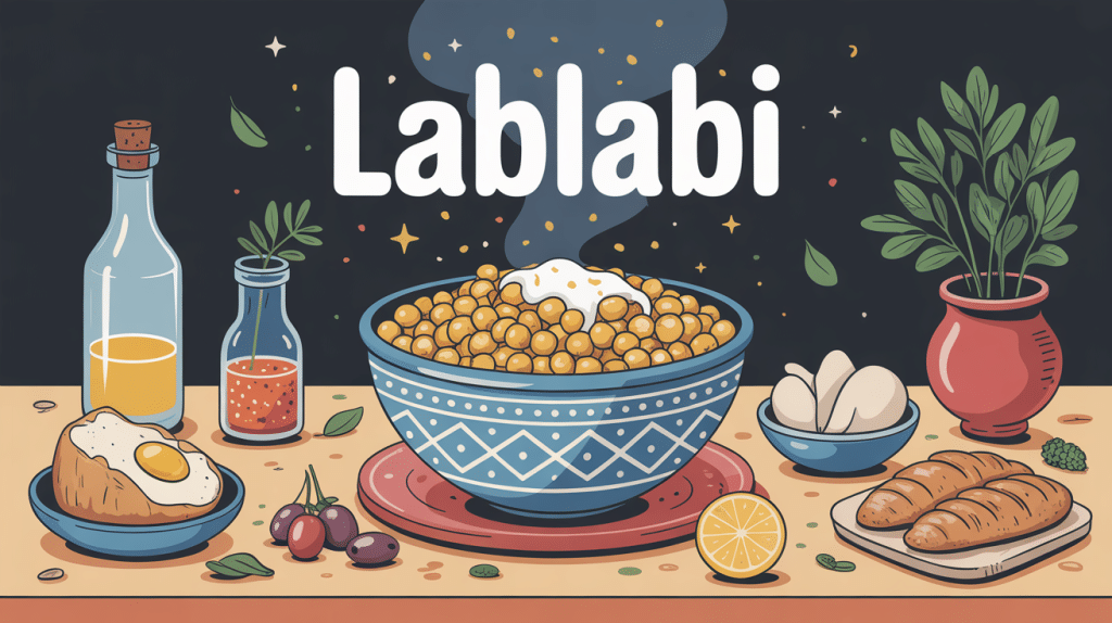 lablabi tunisien bol pois chiches garnitures traditionnelles