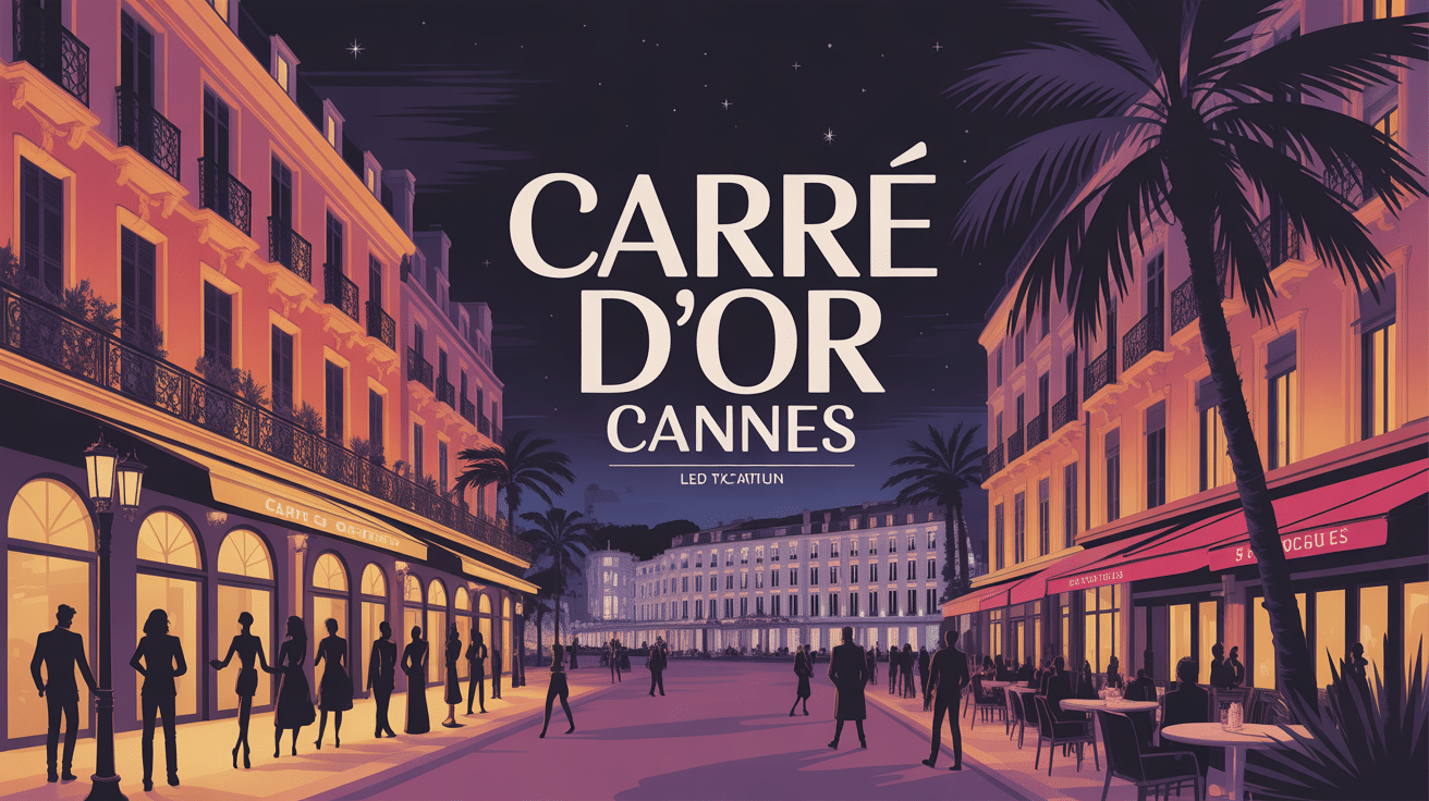 illustration le carré d'or cannes vie nocturne luxe
