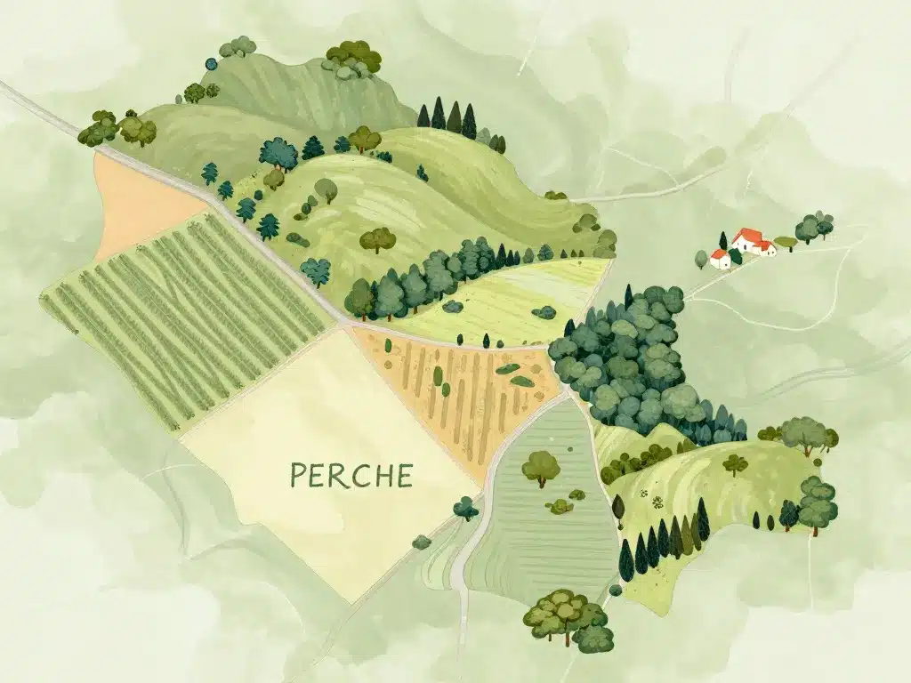 le perche carte secteurs bocages et forêts