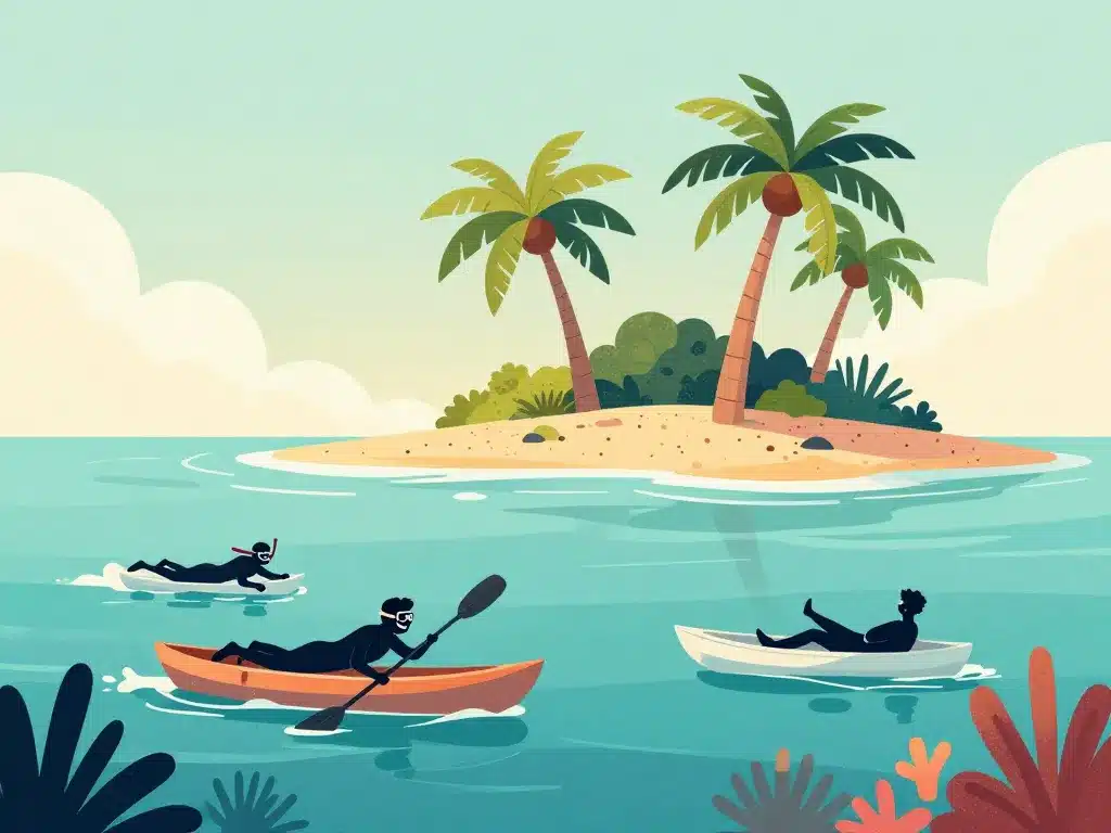 Activités dans le lagon de Mataiva