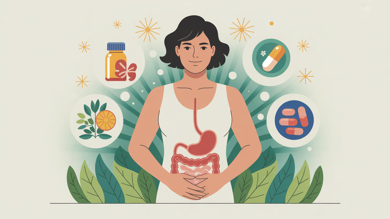 meilleur probiotique ventre gonfle image digestion apaisée