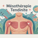 mésothérapie tendinite illustration vectorielle épaule et coude
