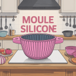 moule silicone en cuisine avec pâtisseries