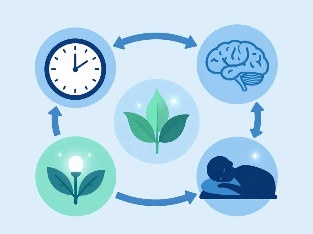 Diagramme effets novanuit mélatonine plantes sommeil