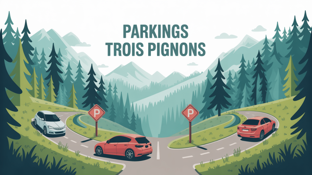 illustration parking des trois pignons accès forêt