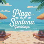 illustration vectorielle plage du santana Guadeloupe