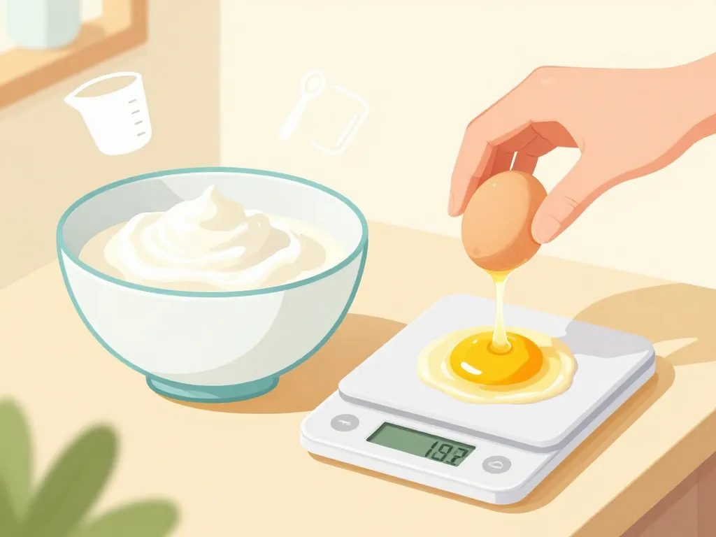 mesurer poids d'un blanc d'oeuf sans balance, méthode pratique