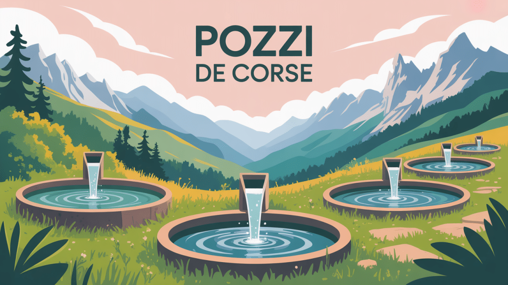 illustration des pozzi corse vue globale pelouse eau montagne