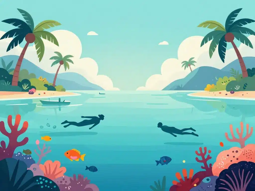 Que faire à Belize illustration snorkeling corail îles