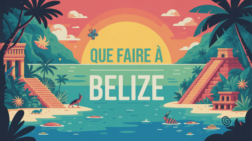 Que faire à Belize image paysage corail jungle temple maya