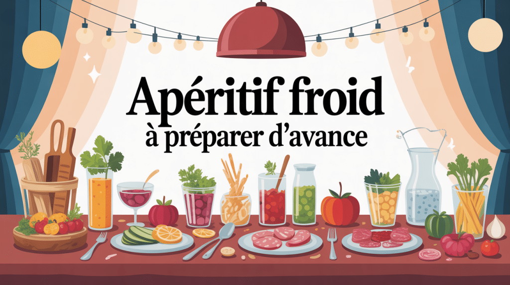 recette apéritif froid à préparer d'avance table buffet convivial