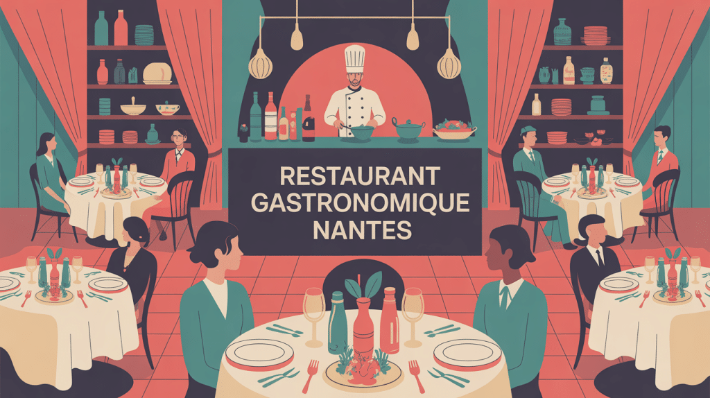 restaurant gastronomique Nantes illustration élégante