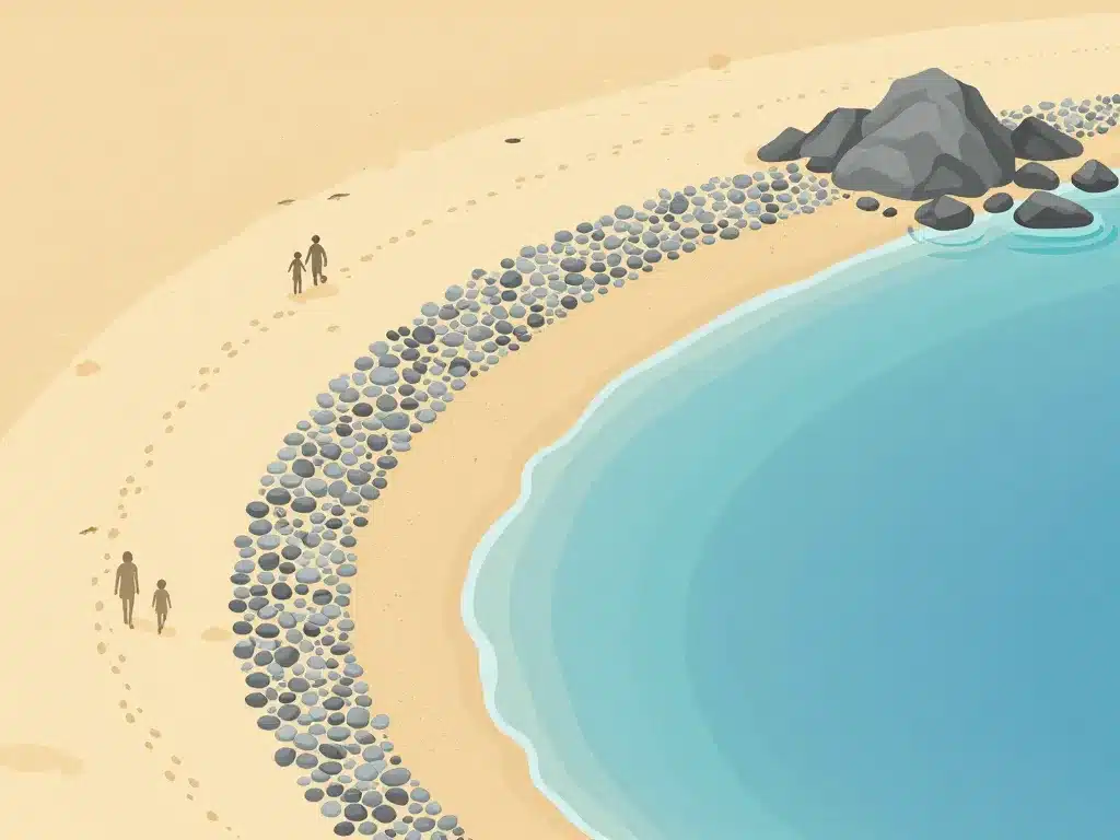 diagramme contraste zones plage du vieux phare sable galets rochers