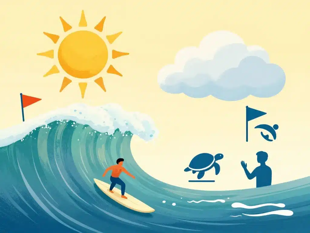 Image saisons climat sécurité surfen in hawaii