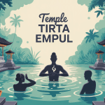 illustration temple tirta empul spiritualité atmosphère encens