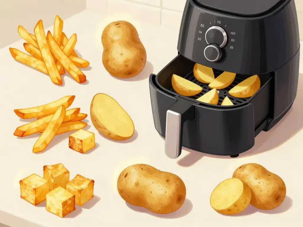 différents formats pomme de terre airfryer cuisson