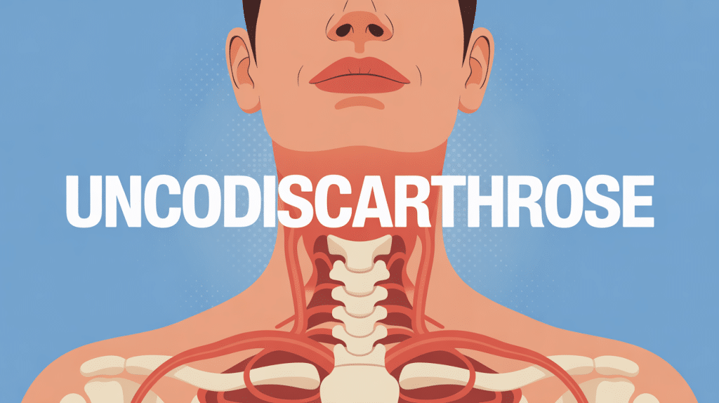 Illustration uncodiscarthrose cervicale stylisée