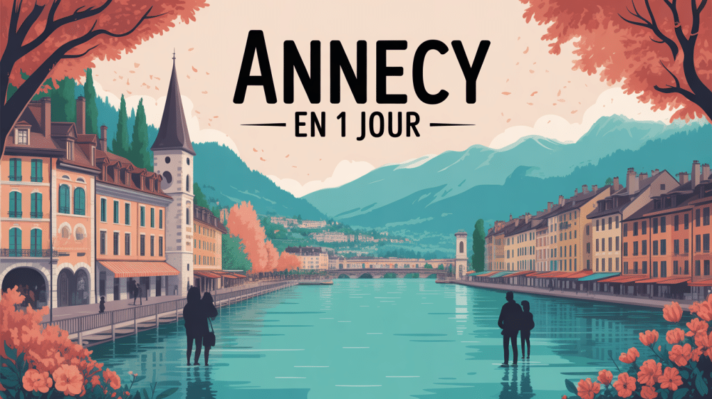 Illustration visiter Annecy en 1 jour lac vieille ville montagnes