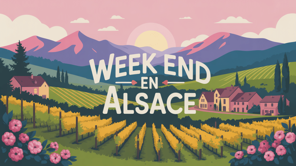 week end alsace illustration vignobles villages vosges