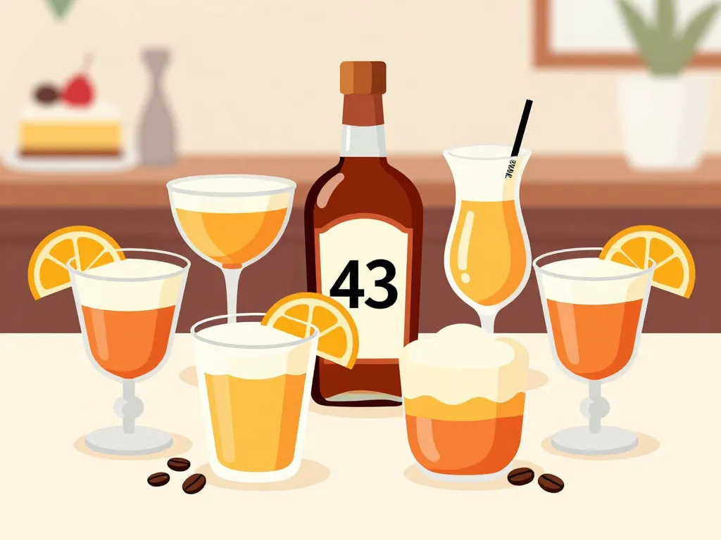 cocktails 43 licor avec desserts et agrumes