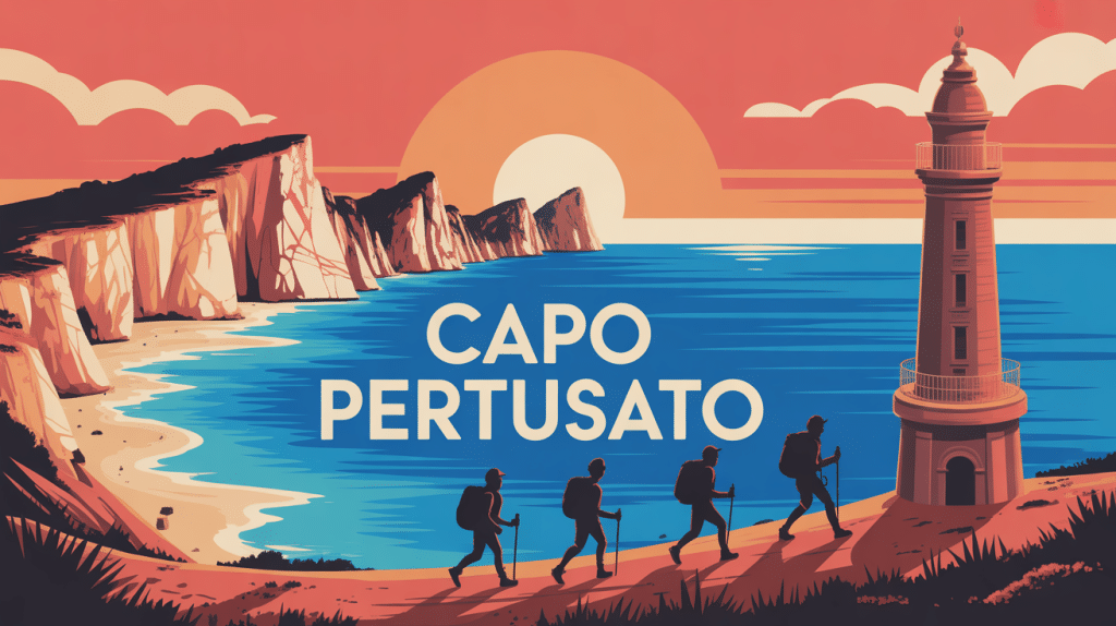 Vue panoramique de Capo Pertusato avec le phare, falaises et mer