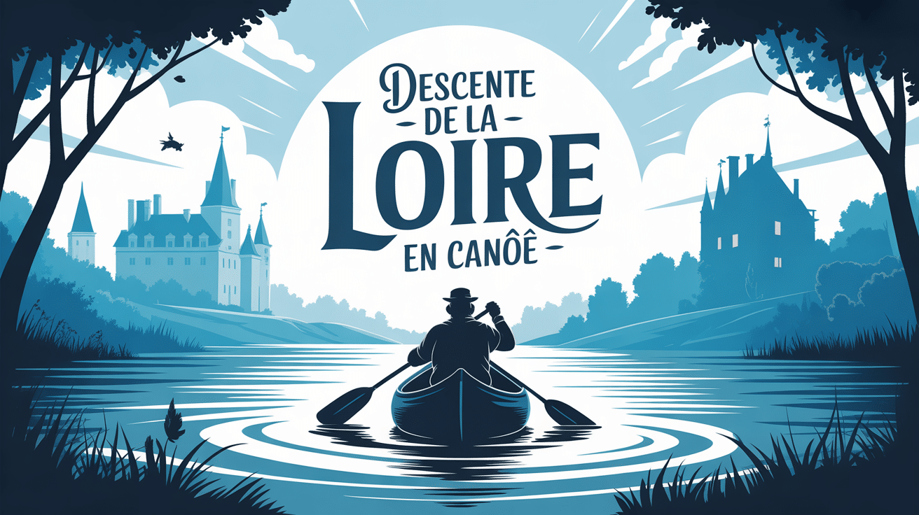 Illustration aventure descendre la Loire en canoe