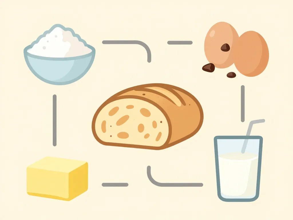 Schéma ingrédients doowaps maison farine, levure, chocolat