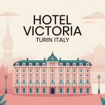 Hotel Victoria Turin Italy illustration élégante centre ville